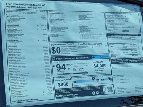 New 2026 BMW i4 xDrive40i w/ M Sport Package AWD/4WD image 20
