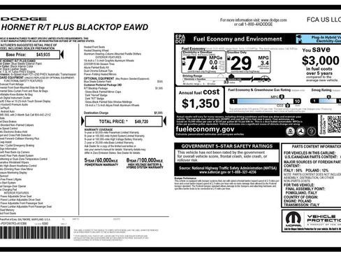 Used 2024 Dodge Hornet R/T Plus w/ R/T Blacktop Package image 4