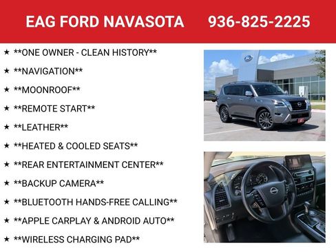 Used 2023 Nissan Armada Platinum w/ Captain's Chairs Package RWD image 4