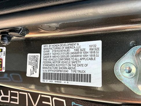 Used 2023 Honda Ridgeline RTL image 3