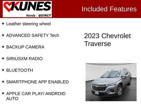Used 2023 Chevrolet Traverse LT w/ LPO, Cargo Package AWD/4WD image 2