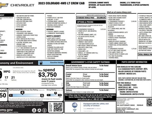 Used 2023 Chevrolet Colorado LT w/ LT Convenience Package III AWD/4WD image 38