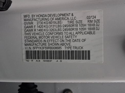 Certified 2024 Honda Ridgeline RTL image 4