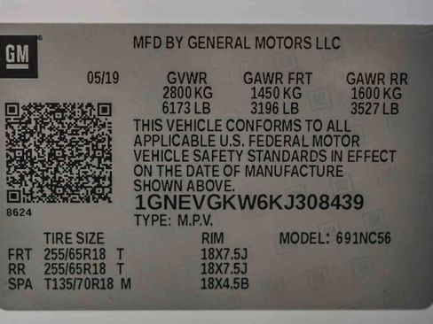 Used 2019 Chevrolet Traverse LT w/ LPO, Floor Liner Package AWD/4WD image 29