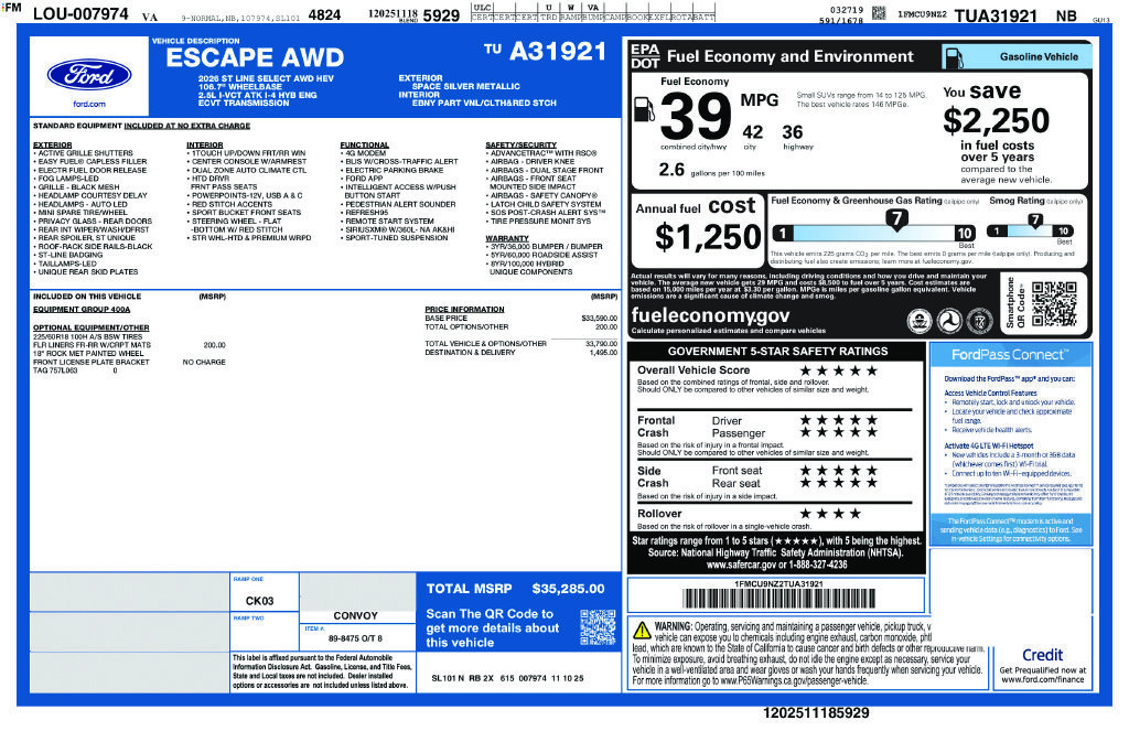 Certified 2026 Ford Escape ST-Line Select AWD/4WD image 28