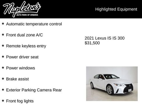 Used 2021 Lexus IS 300 AWD w/ Accessory Package image 15