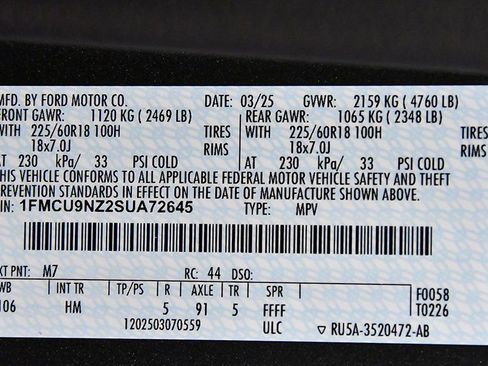 New 2025 Ford Escape ST-Line Elite w/ Tech Pack #1 image 15