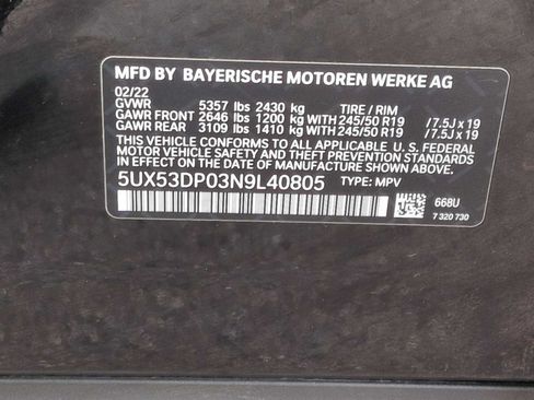 Used 2022 BMW X3 xDrive30i w/ Premium Package 2 AWD/4WD image 37