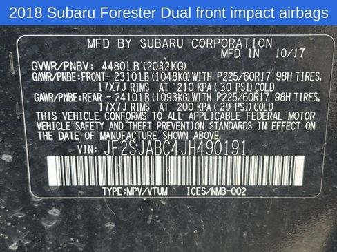 Used 2018 Subaru Forester 2.5i w/ Alloy Wheel Package AWD/4WD image 14