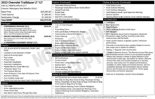 Used 2023 Chevrolet TrailBlazer LT w/ Convenience Package FWD image 31