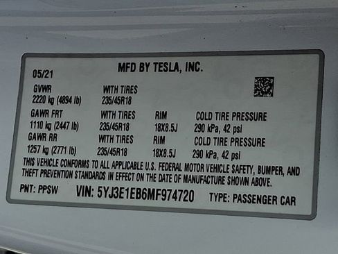 Used 2021 Tesla Model 3 Long Range AWD/4WD image 26
