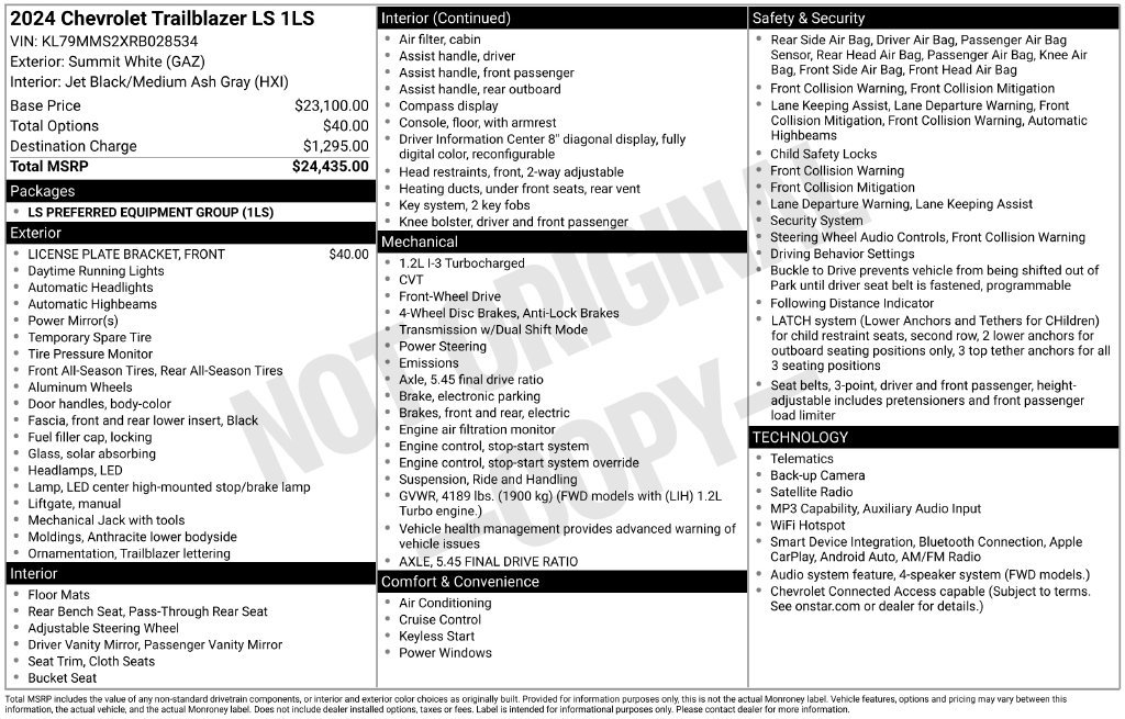 Used 2024 Chevrolet TrailBlazer LS FWD image 5