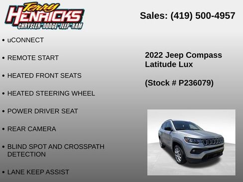 Used 2022 Jeep Compass Latitude AWD/4WD image 12