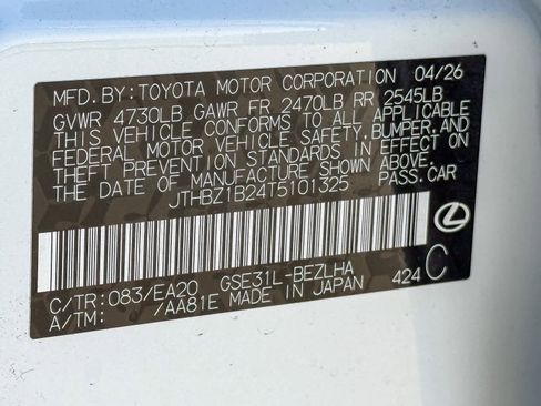 New 2026 Lexus IS 350 F Sport w/ Accessory Package Z1 RWD image 31