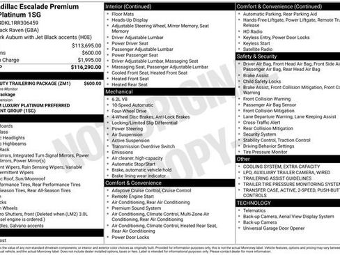 Used 2024 Cadillac Escalade Premium Luxury Platinum w/ Heavy-Duty Trailer Package AWD/4WD image 6