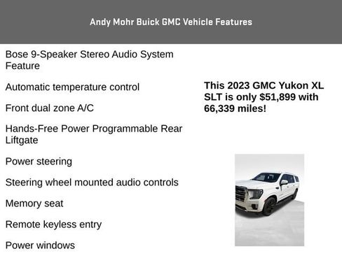 Used 2023 GMC Yukon XL SLT w/ SLT Premium Package AWD/4WD image 14