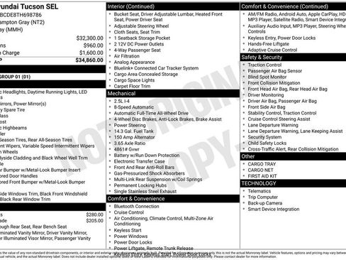New 2026 Hyundai Tucson SEL AWD/4WD image 4