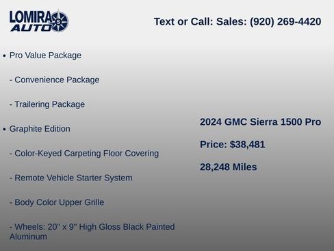 Used 2024 GMC Sierra 1500 Pro w/ Graphite Edition AWD/4WD image 8