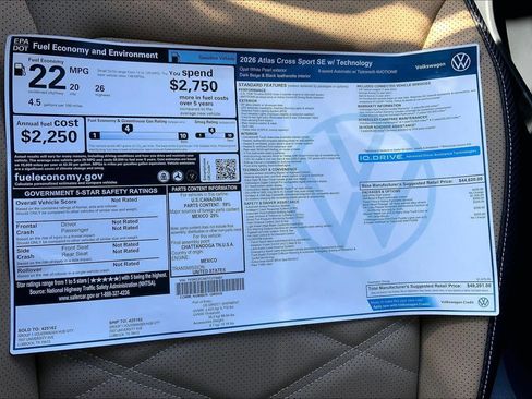 New 2026 Volkswagen Atlas Cross Sport SE AWD/4WD image 22