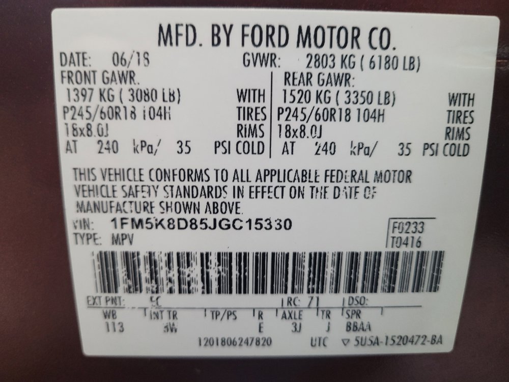 Used 2018 Ford Explorer XLT w/ Equipment Group 201A AWD/4WD image 33