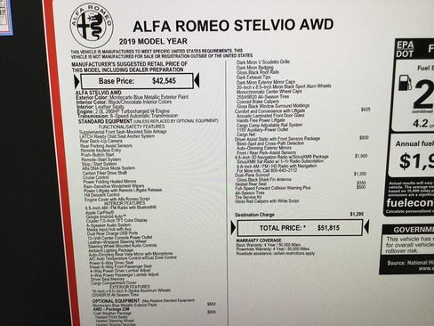 Used 2019 Alfa Romeo Stelvio AWD image 40