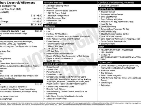 Used 2024 Subaru Crosstrek 2.5i Wilderness w/ Crosstrek Mirror Package image 8