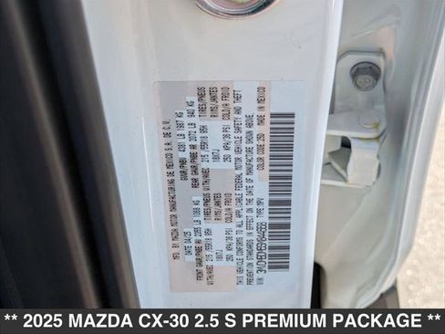 New 2025 MAZDA CX-30 AWD 2.5 S w/ Premium Package image 15