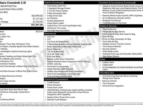 Used 2023 Subaru Crosstrek 2.0i image 2