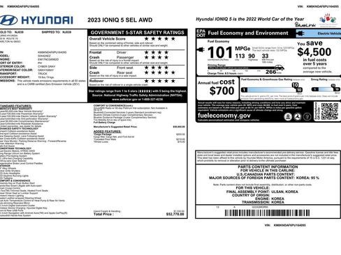 Used 2023 Hyundai Ioniq 5 SEL w/ Cargo Package AWD/4WD image 3