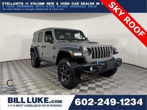 Used 2023 Jeep Wrangler Unlimited Rubicon 4xe w/ Steel Bumper Group image 1