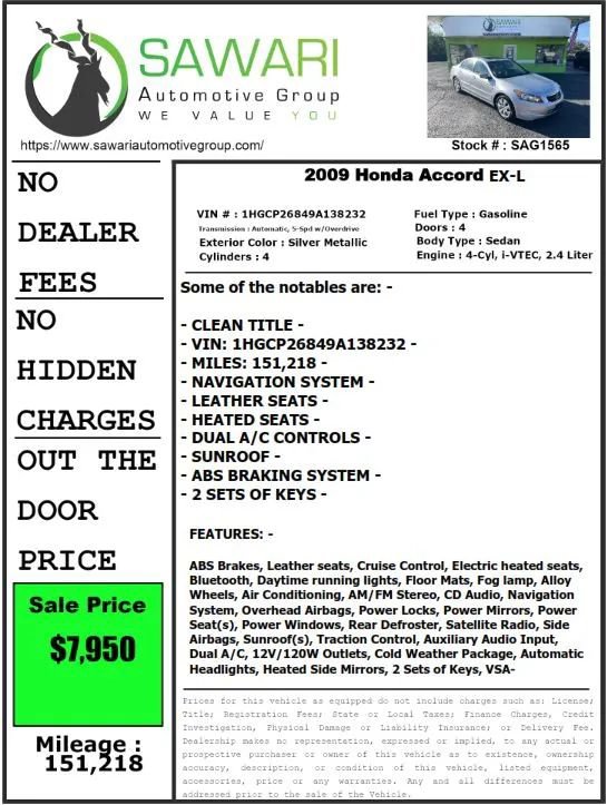 Used 2009 Honda Accord EX-L image 27