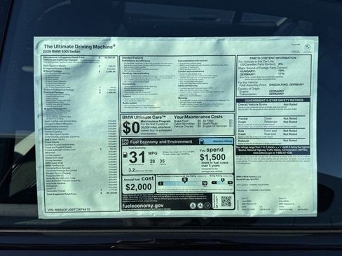 New 2026 BMW 530i w/ M Sport Package image 28