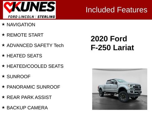 Used 2020 Ford F250 Lariat w/ Lariat Ultimate Package AWD/4WD image 2