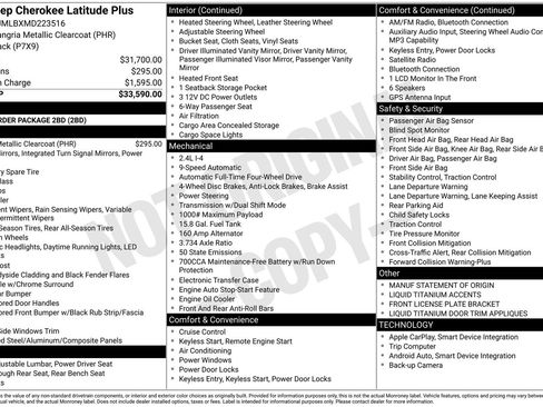 Used 2021 Jeep Cherokee Latitude Plus AWD/4WD image 38