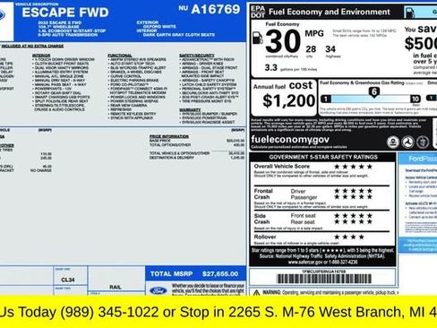Used 2022 Ford Escape S FWD image 2