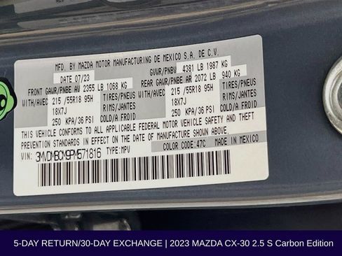 Used 2023 MAZDA CX-30 AWD 2.5 S w/ Preferred Package image 37