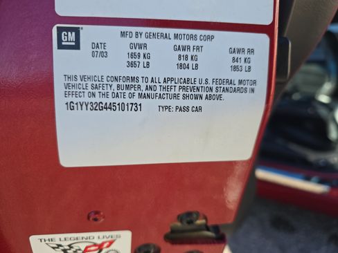 Used 2004 Chevrolet Corvette NA w/ Preferred Equipment Group image 38