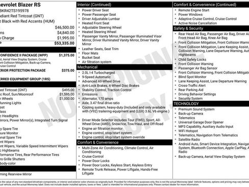 New 2026 Chevrolet Blazer RS w/ Driver Confidence II Package AWD/4WD image 11