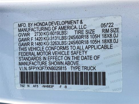 Used 2022 Honda Ridgeline RTL-E image 36