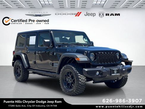 Certified 2025 Jeep Wrangler Unlimited Sport S 4xe AWD/4WD image 1