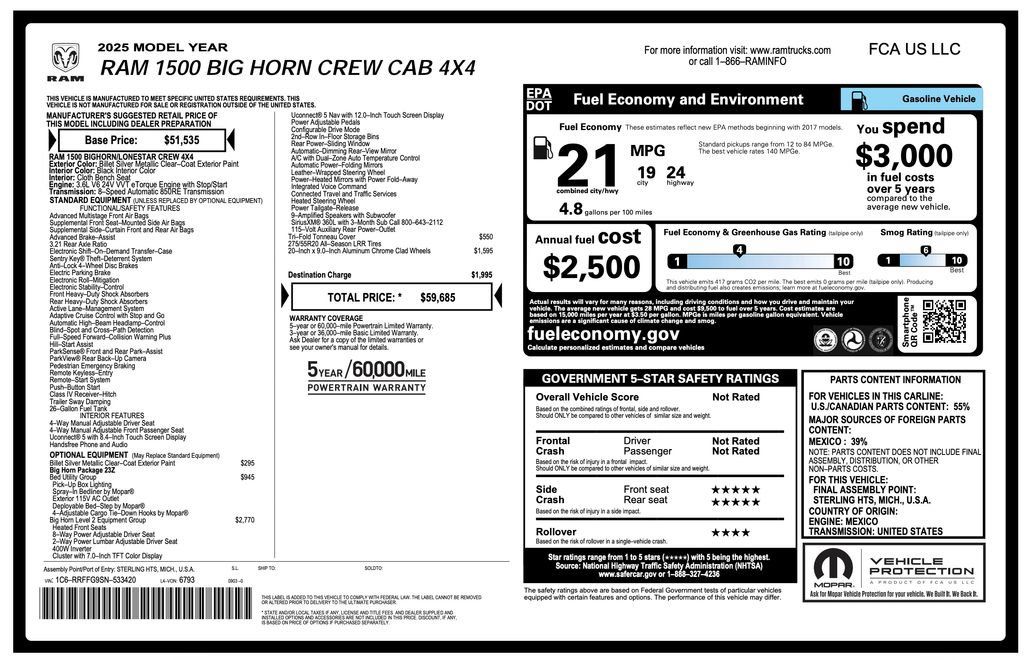 Used 2025 RAM 1500 Big Horn AWD/4WD image 7