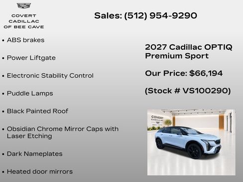 New 2027 Cadillac Optiq Premium Sport w/ LPO, ONYX Package AWD/4WD image 21