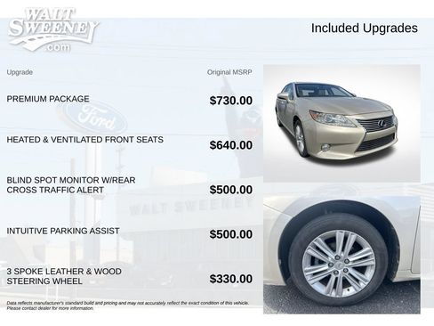 Used 2015 Lexus ES 350 w/ Premium Package FWD image 11