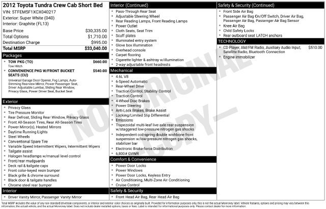Used 2012 Toyota Tundra 2WD CrewMax w/ Tow Pkg image 4