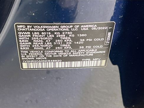 Used 2022 Volkswagen Atlas SE AWD/4WD image 31