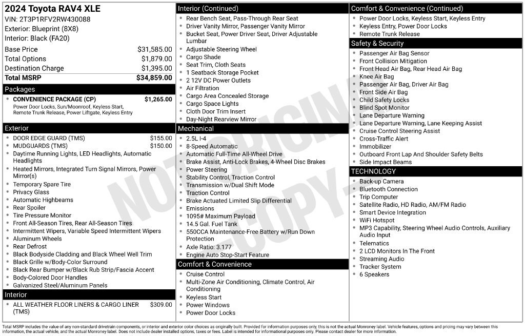 Used 2024 Toyota RAV4 XLE w/ Convenience Package AWD/4WD image 3