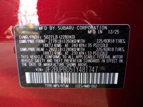 New 2026 Subaru Outback Premium image 32