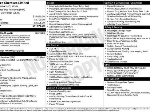 Certified 2021 Jeep Cherokee Limited w/ Elite Package AWD/4WD image 12
