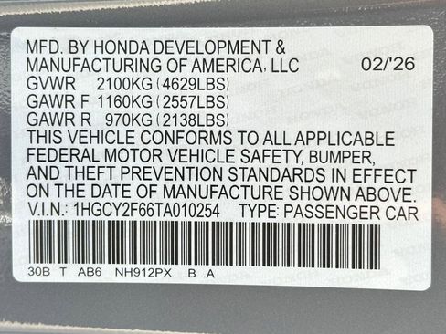 New 2026 Honda Accord EX-L image 20