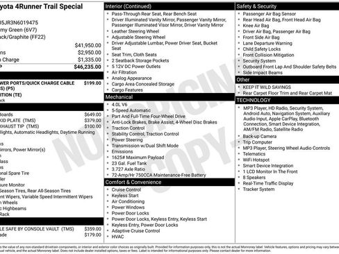 Certified 2022 Toyota 4Runner Trail Special Edition AWD/4WD image 60